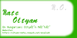 mate oltyan business card